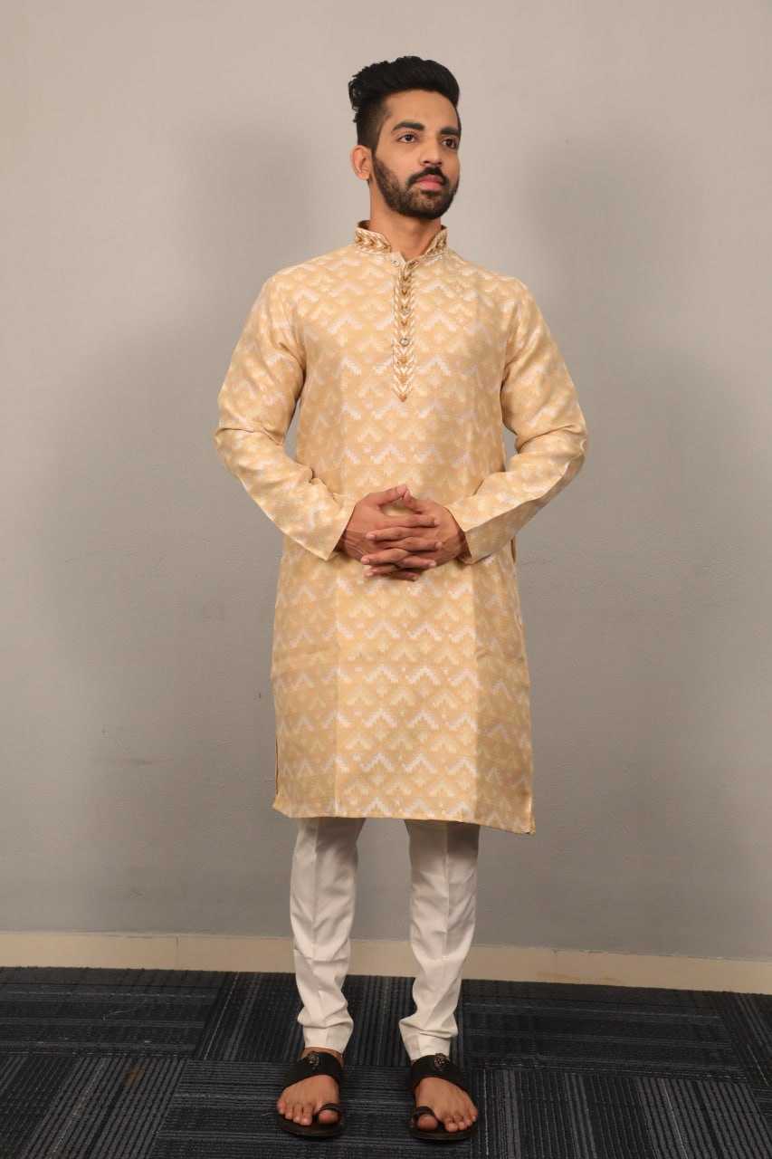 YNF JEQUARD SILK RIN111 MORPANKH MENS WEAR WHOLESALE COTTON  MEN KURTA PAJAMA EMANUFACTURER- Kapda Export