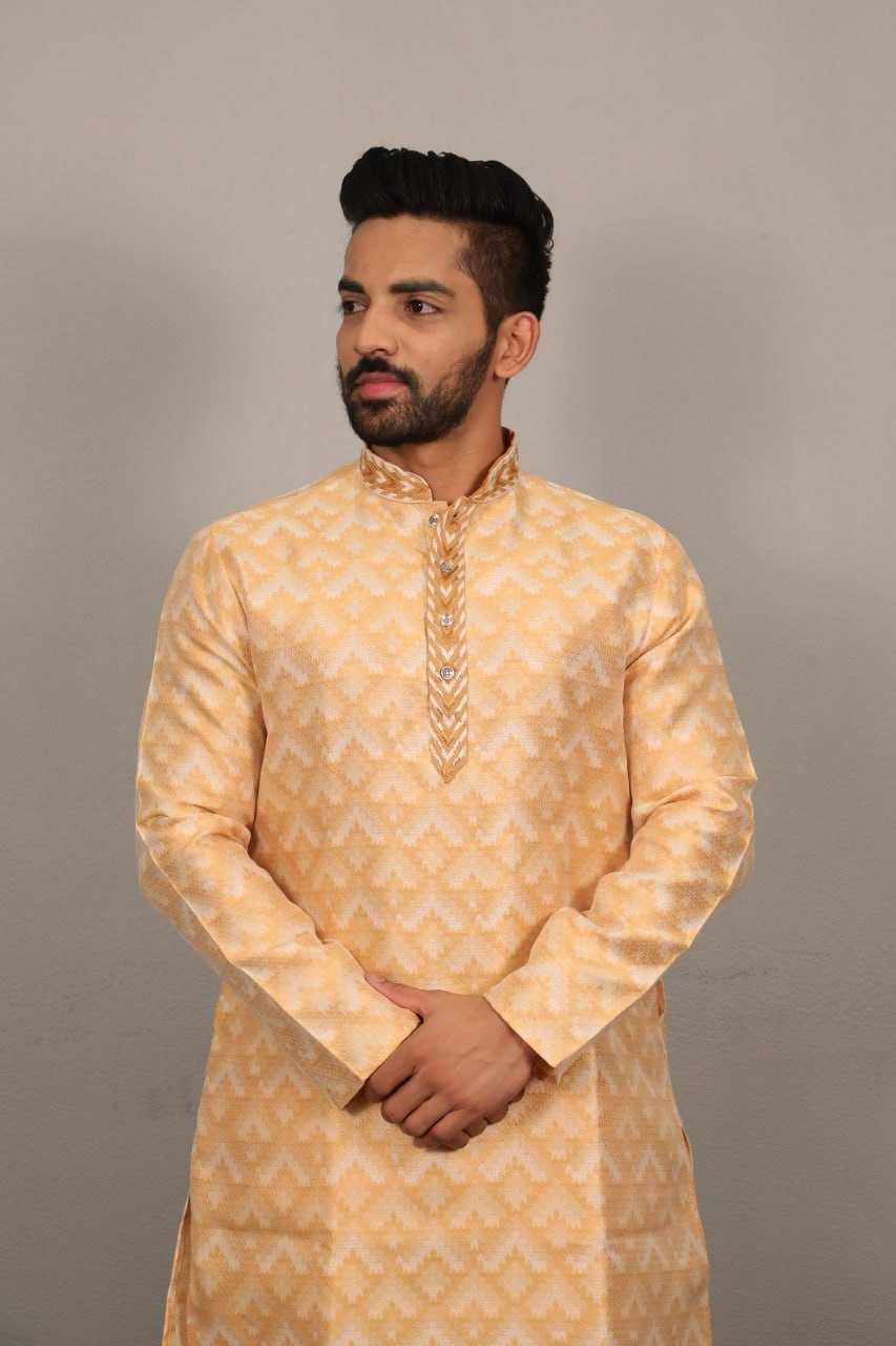 YNF JEQUARD SILK RIN111 MORPANKH MENS WEAR WHOLESALE COTTON  MEN KURTA PAJAMA EMANUFACTURER- Kapda Export