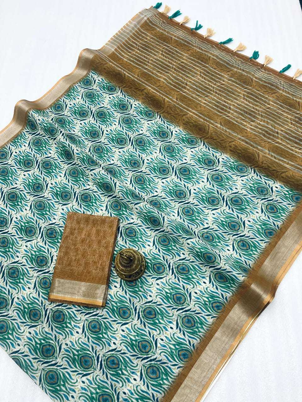 YNF LINEN KESH223 501 SAREES WHOLESALE OFFICE WEAR COTTON PRINTED LINEN SAREES MANUFACTURER- Kapda Export