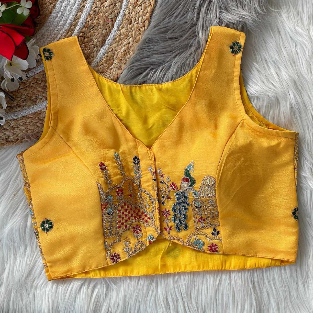 YNF MAZAK KALI RIN139 LDB64 READYMADE BLOUSE WHOLESAL EMBROIDERED DESIGNER BLOUSE MANUFACTURER- Kapda Export