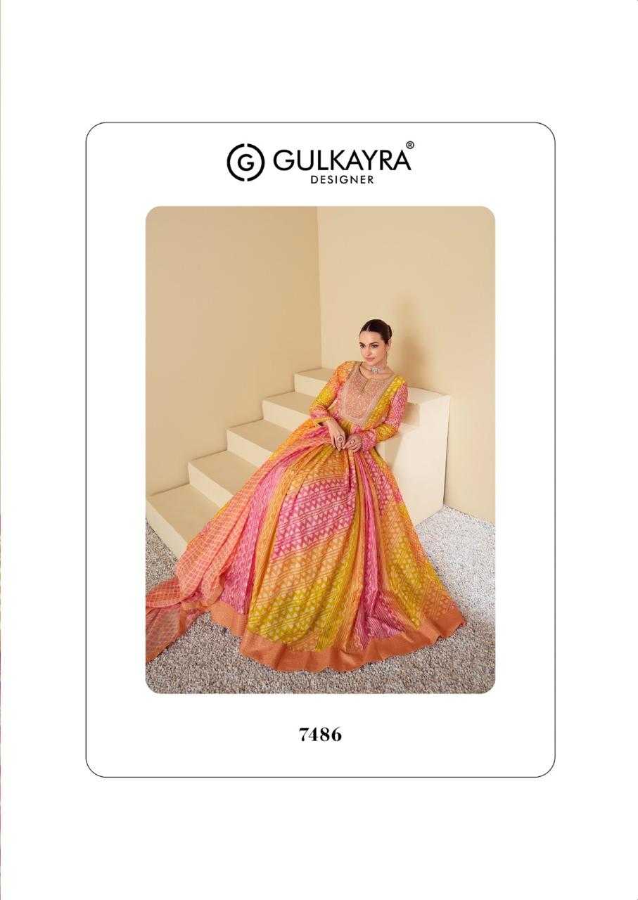 YNF MUSLIN GULKAYRA KESH235 VAARI CLOTHING BRANDS WHOLESALE GOWNS MANUFACTURER- Kapda Export