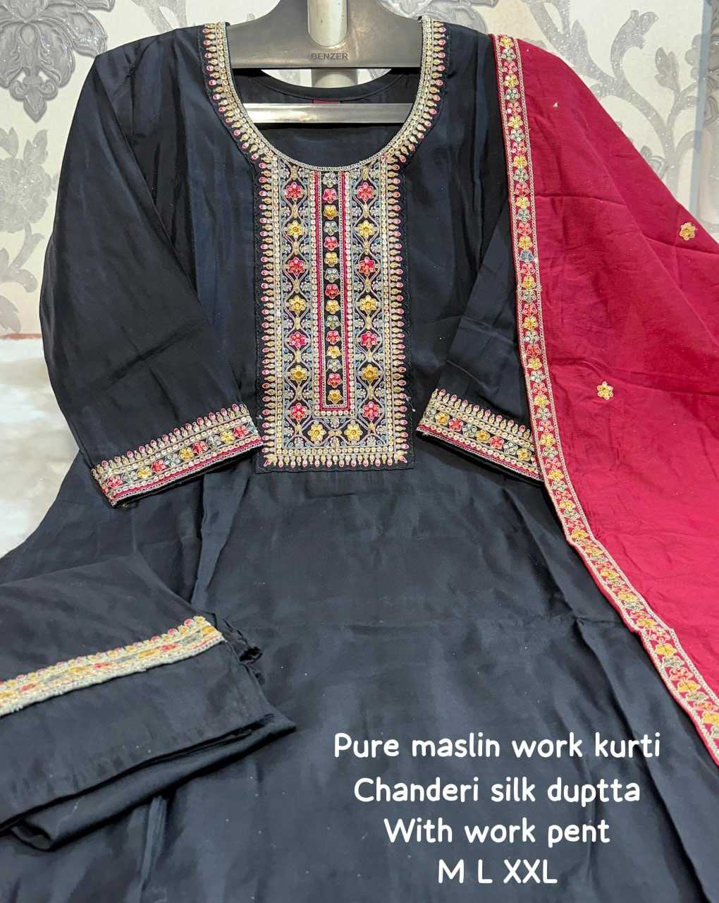 YNF MUSLIN KESH256 RNF10 SUITS & DRESSES WHOLESALE PARTY WEAR LADIES SILK SUITS WITH DUPATTA AND BOTTOM MANUFACTURE- Kapda Export