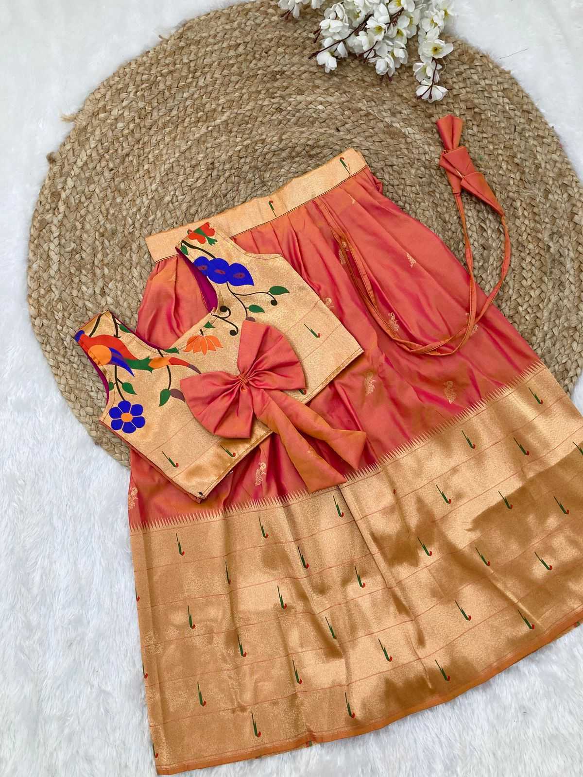 YNF PAITHANI SILK KESH238 RPF01 KIDS WEAR WHOLESALE KIDS LEHENGA TRADITIONAL OUTFITS KIDS LEHENGA FESTIVE WEAR KIDS WEDDING OUTFITS MANUFACTURER- Kapda Export