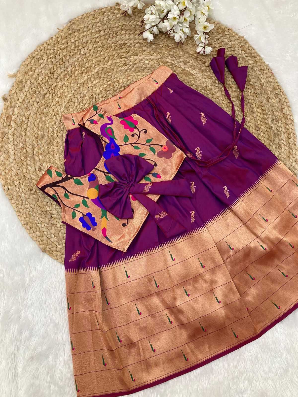 YNF PAITHANI SILK KESH238 RPF01 KIDS WEAR WHOLESALE KIDS LEHENGA TRADITIONAL OUTFITS KIDS LEHENGA FESTIVE WEAR KIDS WEDDING OUTFITS MANUFACTURER- Kapda Export