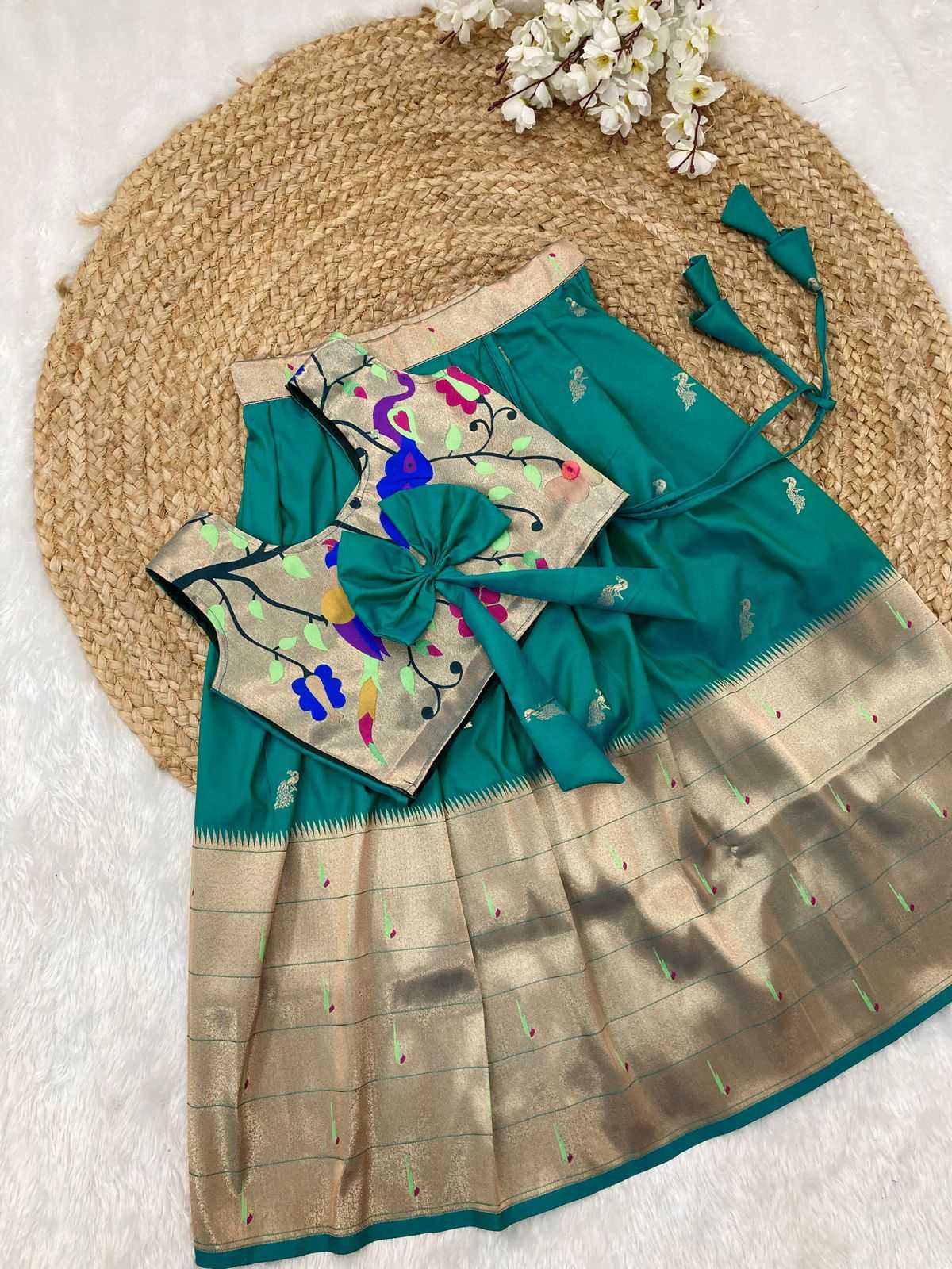 YNF PAITHANI SILK KESH238 RPF01 KIDS WEAR WHOLESALE KIDS LEHENGA TRADITIONAL OUTFITS KIDS LEHENGA FESTIVE WEAR KIDS WEDDING OUTFITS MANUFACTURER- Kapda Export