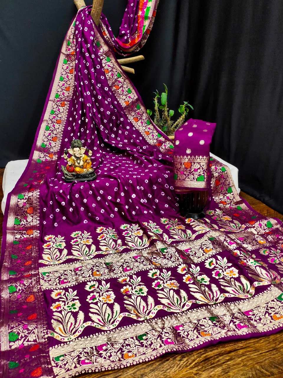 YNF PAITHANI SILK RIN183 NAZAKAT SAREES WHOLESALE BANARASI SILK PATHANI ZARI BORDER SILK SAREES MANUFACTURER- Kapda Export