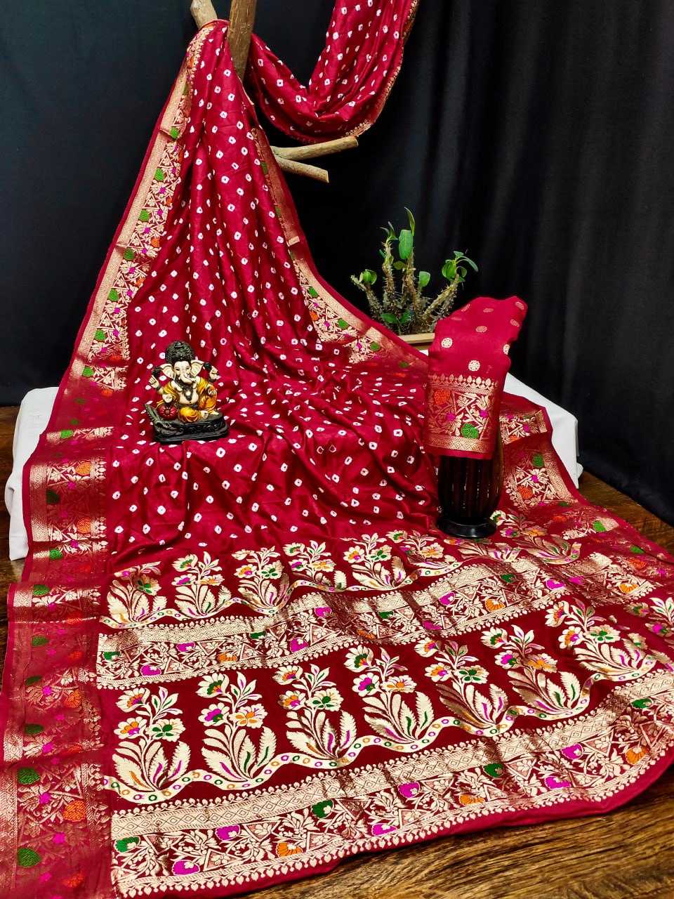 YNF PAITHANI SILK RIN183 NAZAKAT SAREES WHOLESALE BANARASI SILK PATHANI ZARI BORDER SILK SAREES MANUFACTURER- Kapda Export