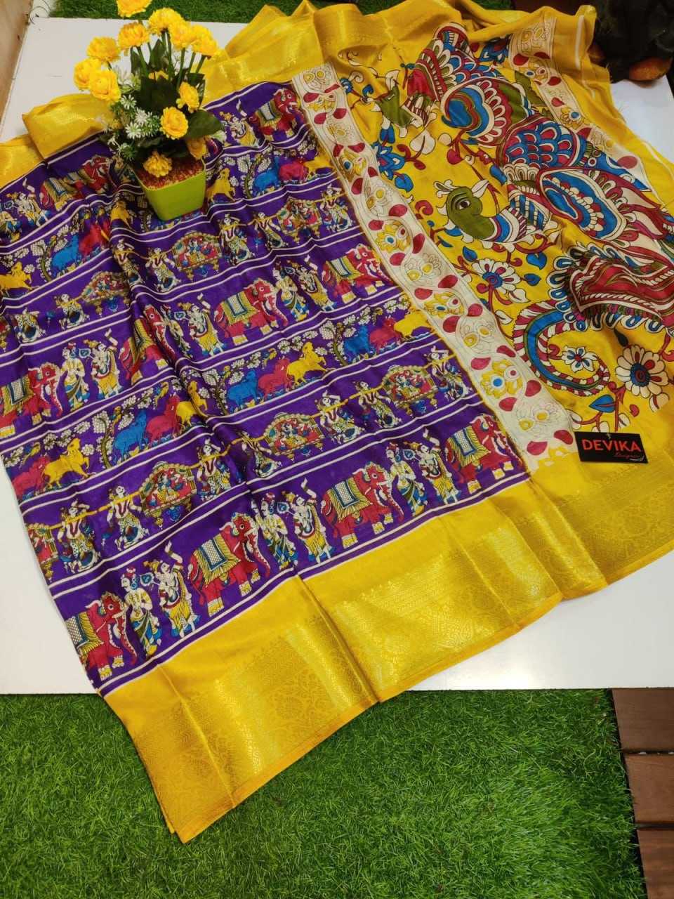 YNF PATOLA SILK KESH255 ETF02 SILK SAREES WHOLESALE PATOLA ZARI BORDER PRINTED SILK SAREES MANUFACTURER- Kapda Export