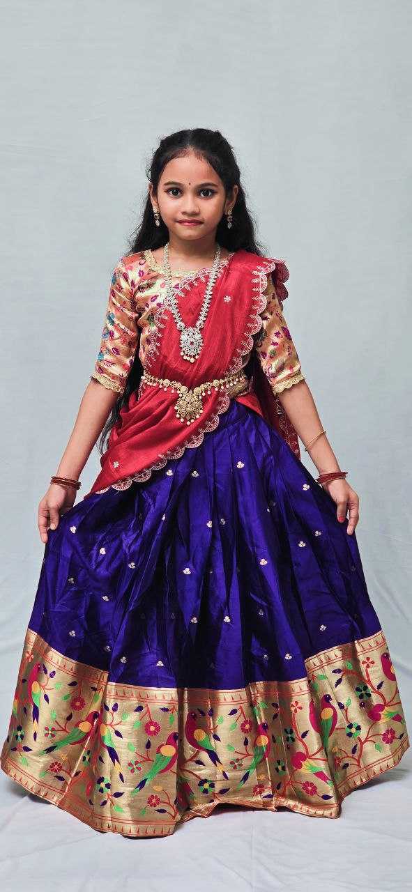 YNF PURE SILK RIN161 RPVR19 KIDS WEAE WHOLESALE KIDS LEHENGAS KIDS ETHNIC WEAR KIDS FESTIVE WEAR GIRLS ETHNIC WEAR MANUFACTURER- Kapda Export