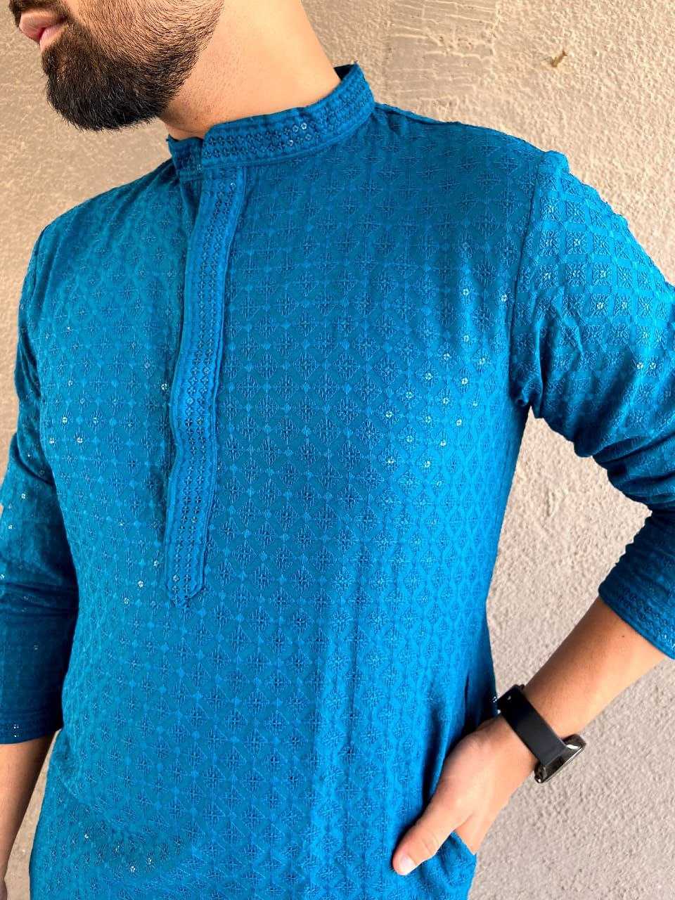 YNF RAYON KESH246 Chikan kurta MENS WEAR WHOLESALE MENS KURTA PAJAMA MEN CHIKAN KURTA EMANUFACTURER- Kapda Export