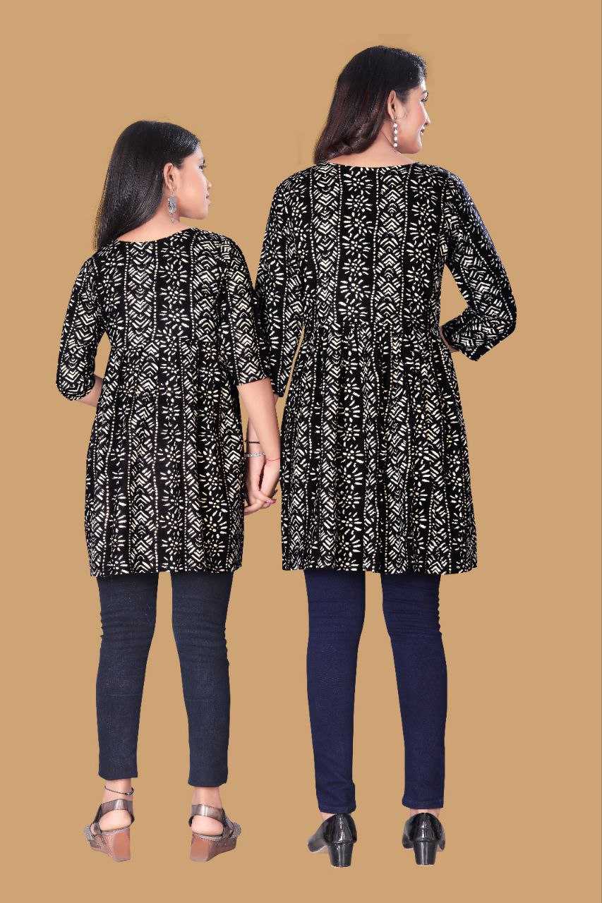 YNF RAYON RIN191 CHAND SITARE WHOLESALE MOTHER & DAUGHTER COMBO MANUFACTURER- Kapda Export