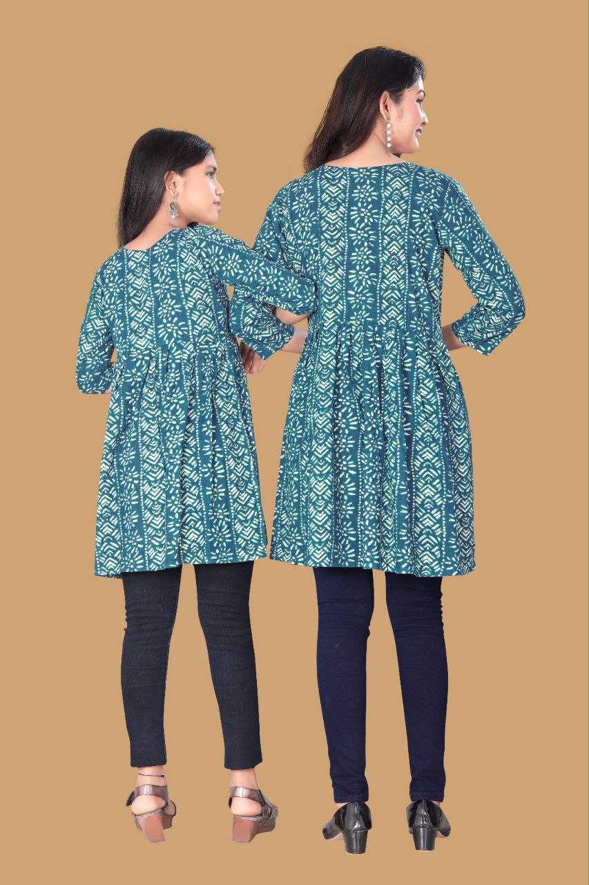 YNF RAYON RIN191 CHAND SITARE WHOLESALE MOTHER & DAUGHTER COMBO MANUFACTURER- Kapda Export