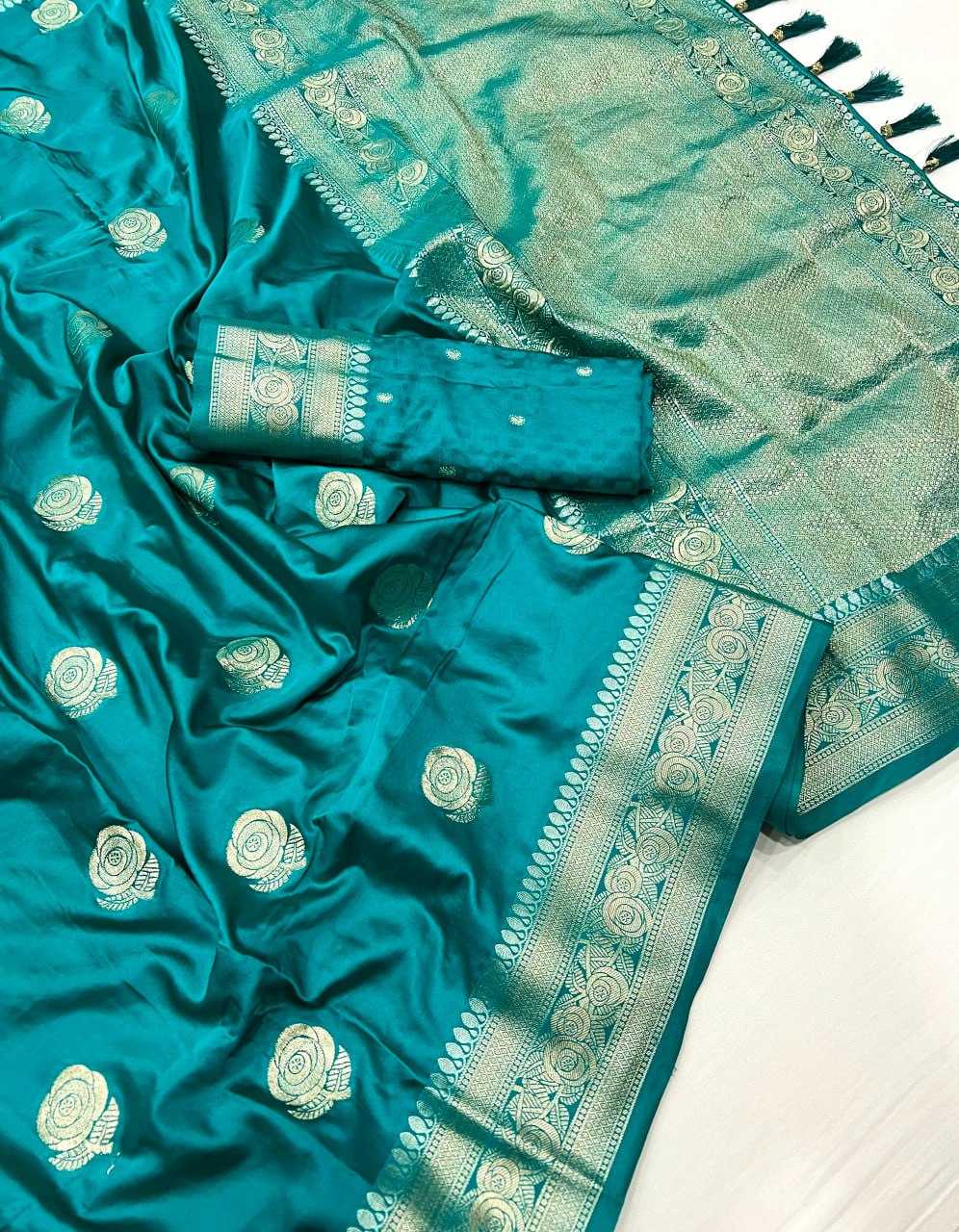 YNF SATIN SILK KESH113 Sartin Show SAREES WHOLESALE ZATI BORDER SILK SATIN SAREES MANUFACTURER- Kapda Export