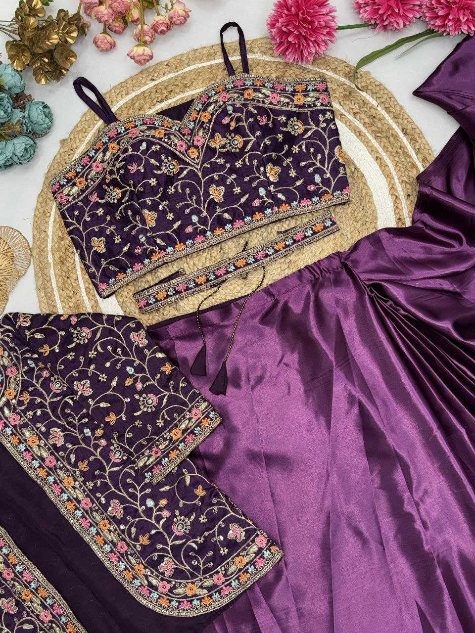 YNF SETIN SILK SAREES KESH188 9243 WHOLESALE READY TO WEAR PRINTED RUFFLE FANCY SAREES WITH BELT AND JACKET MANUFACTURER- Kapda Export