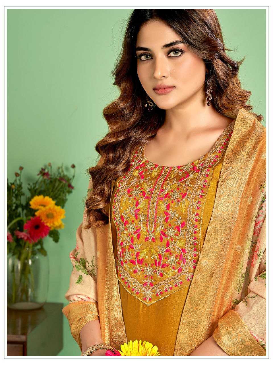 YNF SILK KESH246 JASMIN SUITS & DRESSES WHOLESALE EMBROIDEREY WEDDING SILK LONG KURTI SUITS MANUFACTURE- Kapda Export