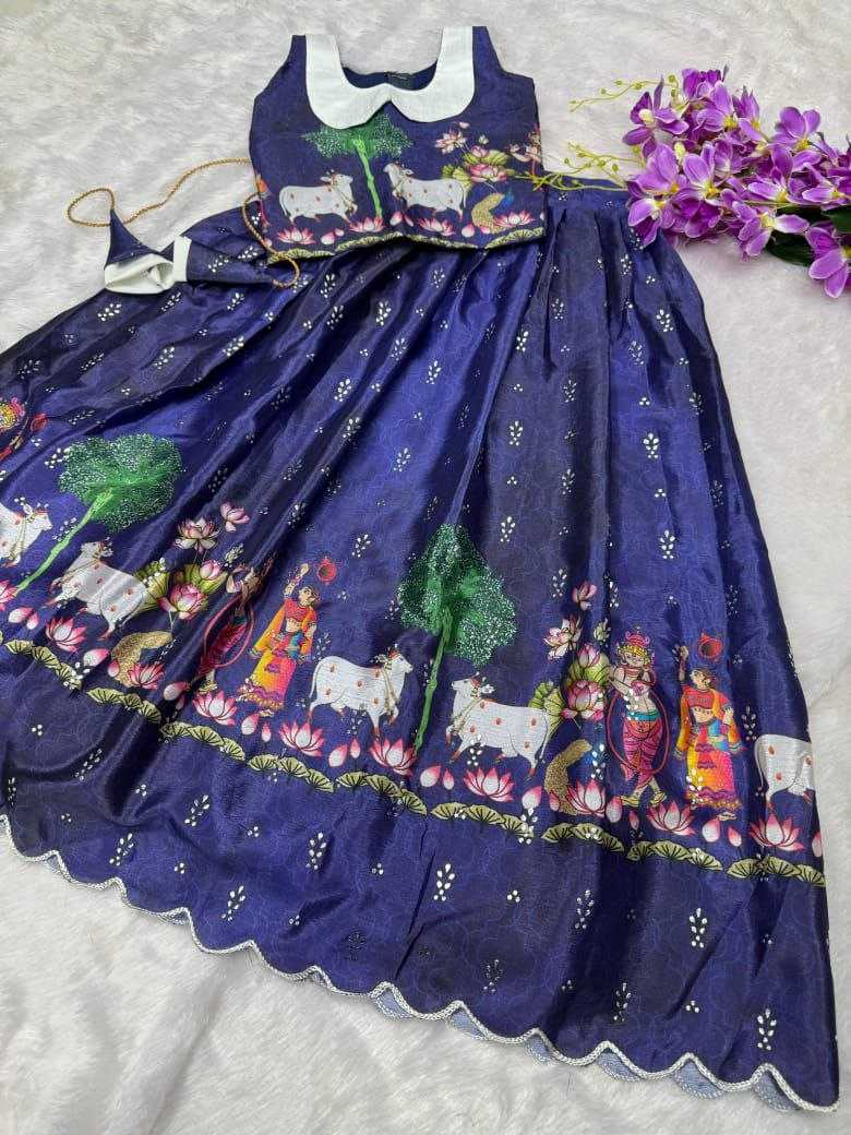 YNF SOFT CHINON KESH189 VET14 KIDS WEAR WHOLESALE KIDS LEHENGA KIDS TRADITIONAL OUTFITS KIDS LEHENGA CHOLI KIDS FESTIVE WEAR KIDS WEDDING OUTFITS MANUFACTURER- Kapda Export