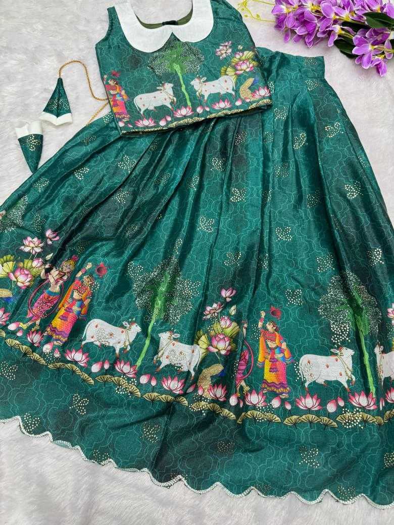 YNF SOFT CHINON KESH189 VET14 KIDS WEAR WHOLESALE KIDS LEHENGA KIDS TRADITIONAL OUTFITS KIDS LEHENGA CHOLI KIDS FESTIVE WEAR KIDS WEDDING OUTFITS MANUFACTURER- Kapda Export