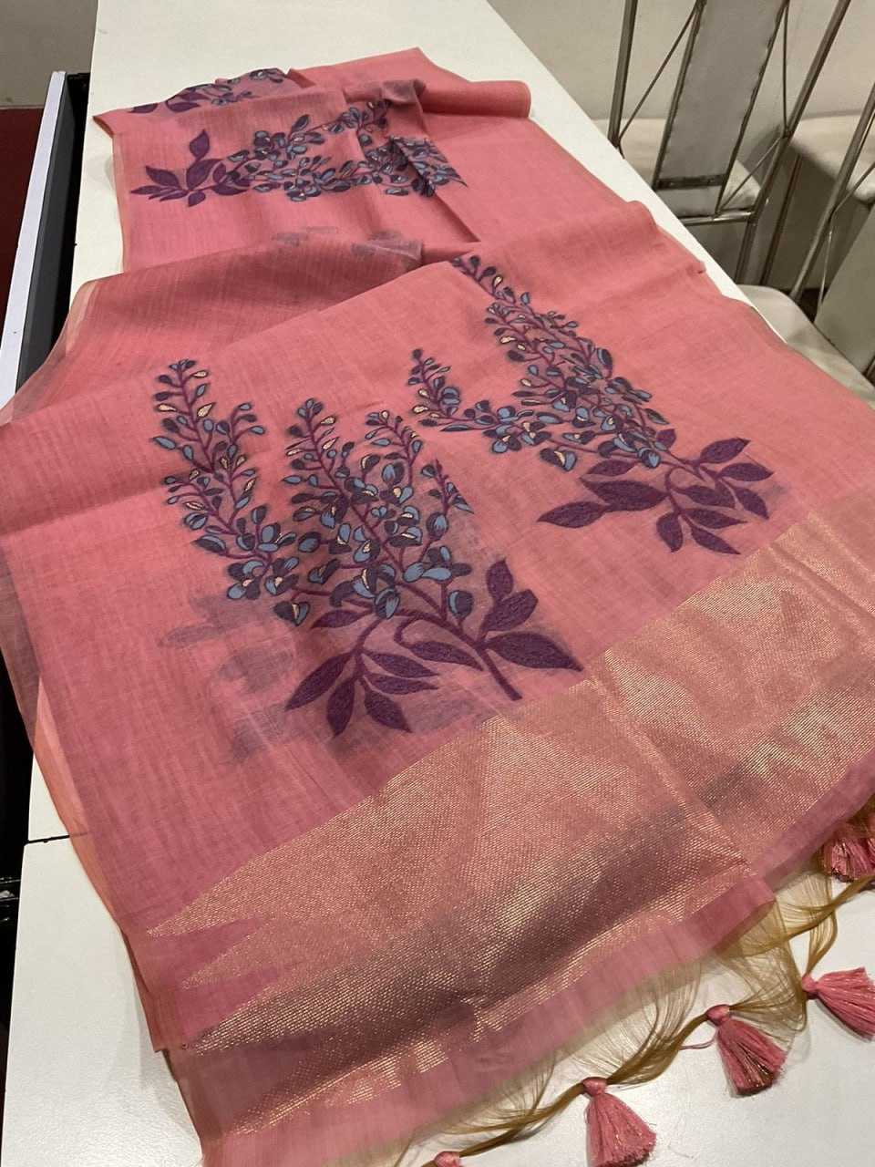 YNF SOFT MUGA SILK KESH171 MUGA COTTON TREE 3 WHOLESALE TRADITIONAL PRINTED SOFT COTTON SAREES MANUFACTURER- Kapda Export