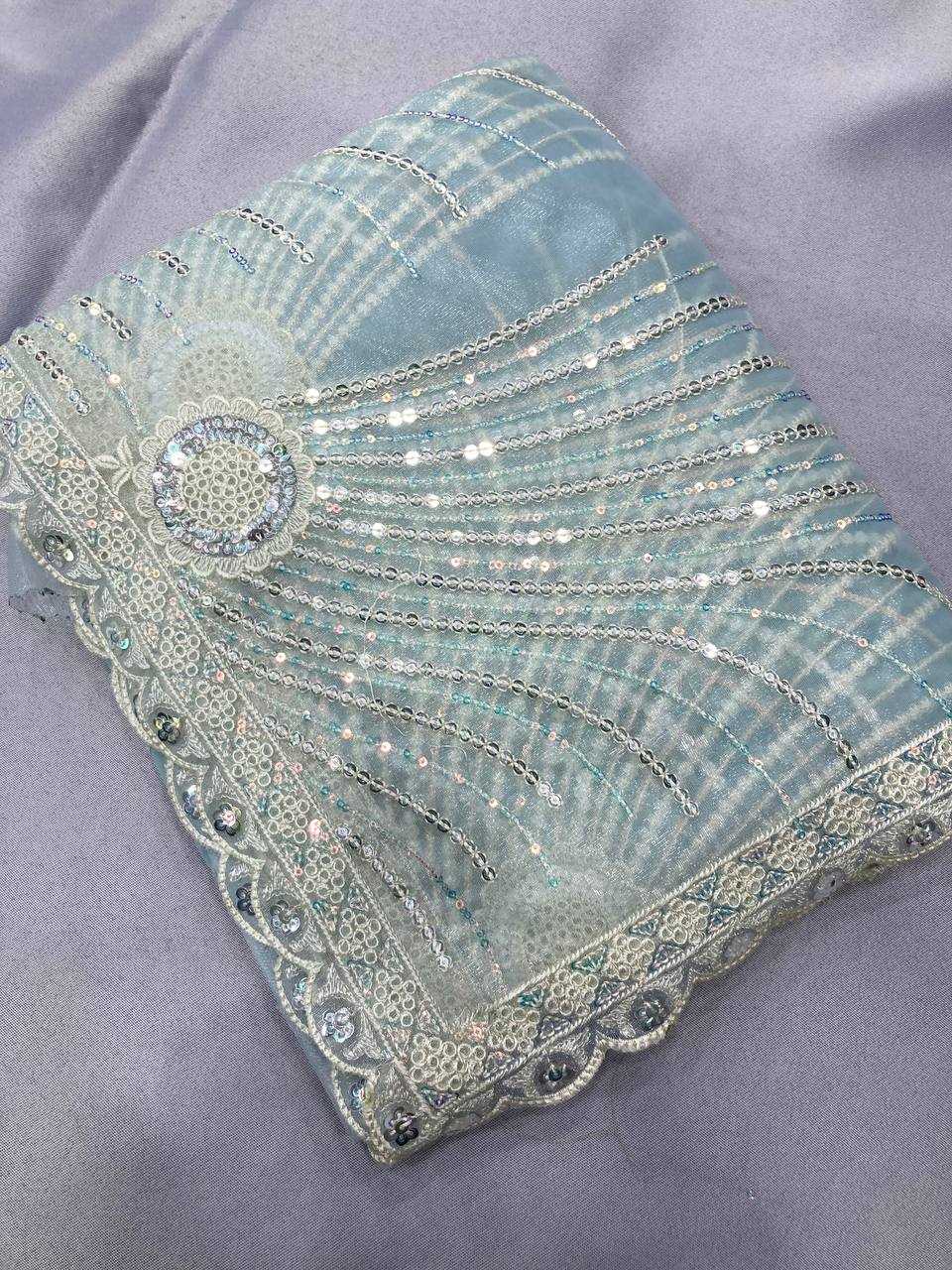 YNF SOFT NET RIN188 Kohinoor1 SAREES WHOLESALE SEQUENCE EMBROIDERED NET FESTIVE SAREES MANUFACTURER- Kapda Export