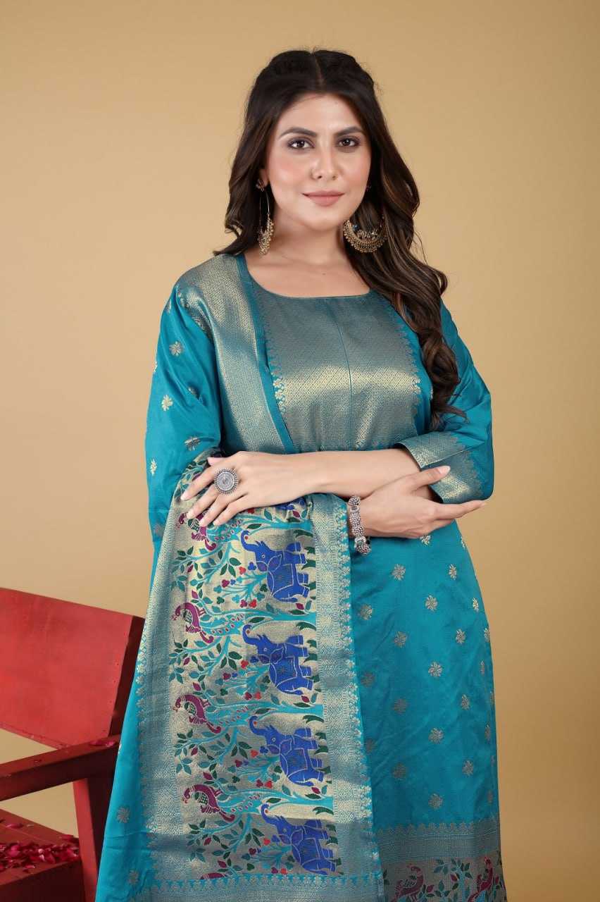 YNF SOFT SILK KESH234 DSF04 SUIS & DRESSES WHOLESALE PRINTED SILK SEMI STITCHED SUITS MANUFACTURER- Kapda Export