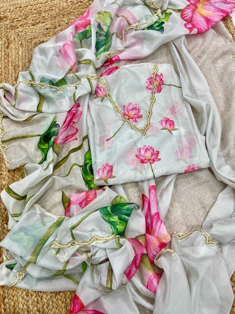 YNF SOFT SILK KESH250 RGF03 SAREES WHOLESALE PRINTED HAND WORK SILK SAREES MANUFACTURER- Kapda Export