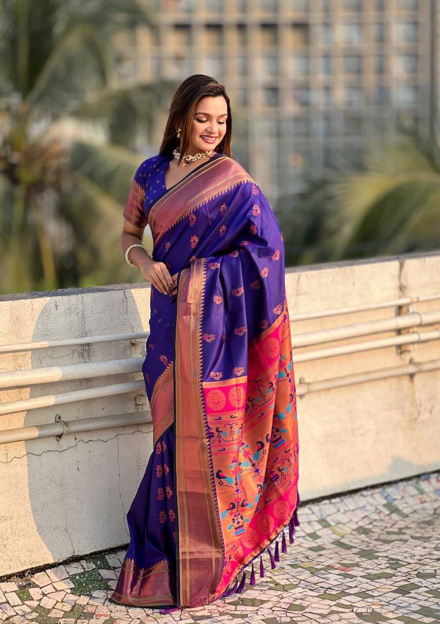 YNF SOFT SILK RIN116 PAITHANI SAREES SILK SAEES WHOLESALE PAITHANI SILK SOFT SILK SAREE FOR WEDDING SAREES MANUFACTURER- Kapda Export