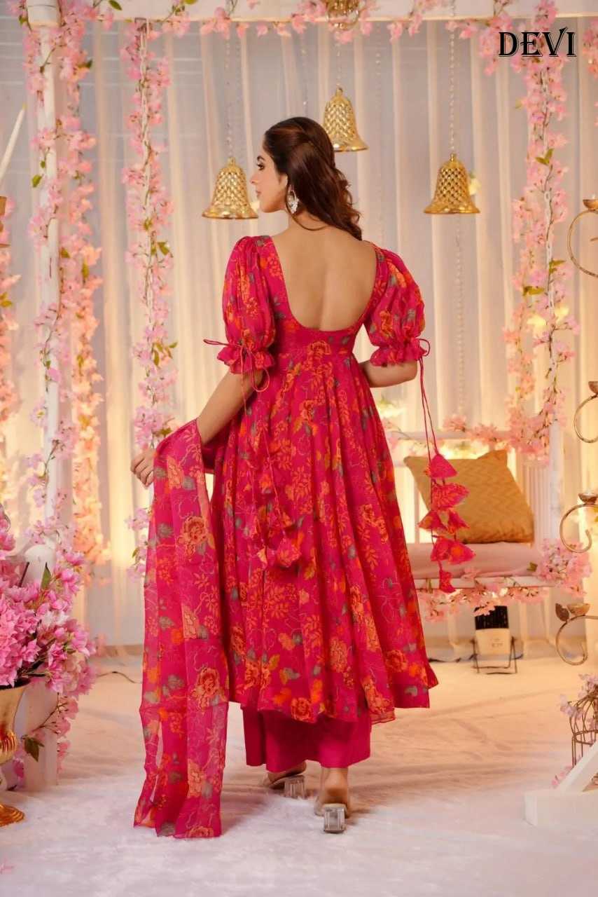 YNF TABBY SILK RIN131 DEVI V~6 GOWNS WHOLESALE PRINTED FANCY ANARAKLI SILK GOWNS MANUFACTURER- Kapda Export