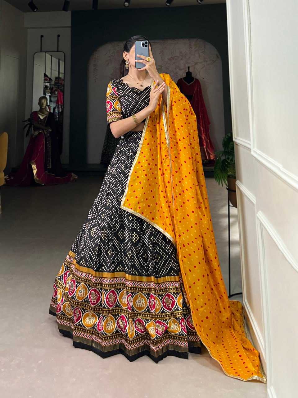 YNF TUSSAR SILK KESH134 1687 LEHENGAS WHOLESALE SILK TRADITIONAL PRINTED LEHENGAS MANUFACTURER- Kapda Export