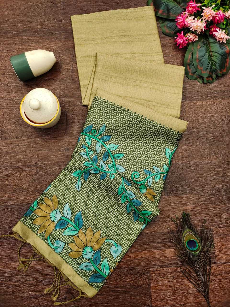 YNF TUSSAR SILK KESH165 RBN31 SAREES WHOLESALE TRADITIONAL EMBROIDERED TUSSAR SILK SAREES MANUFACTURER- Kapda Export