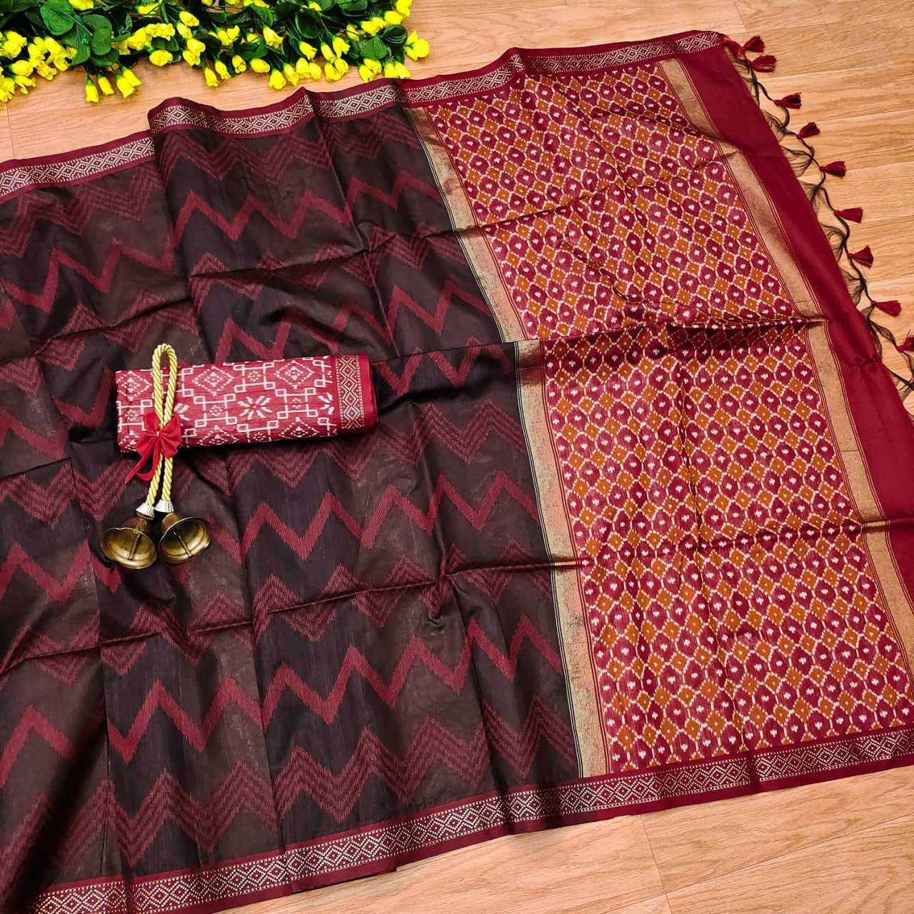 YNF TUSSAR SILK KESH171 YUKTI LERIYA SAREES WHOLESALE TRADITIONAL EMBROIDERED TUSSAR SILK SAREES MANUFACTURER- Kapda Export