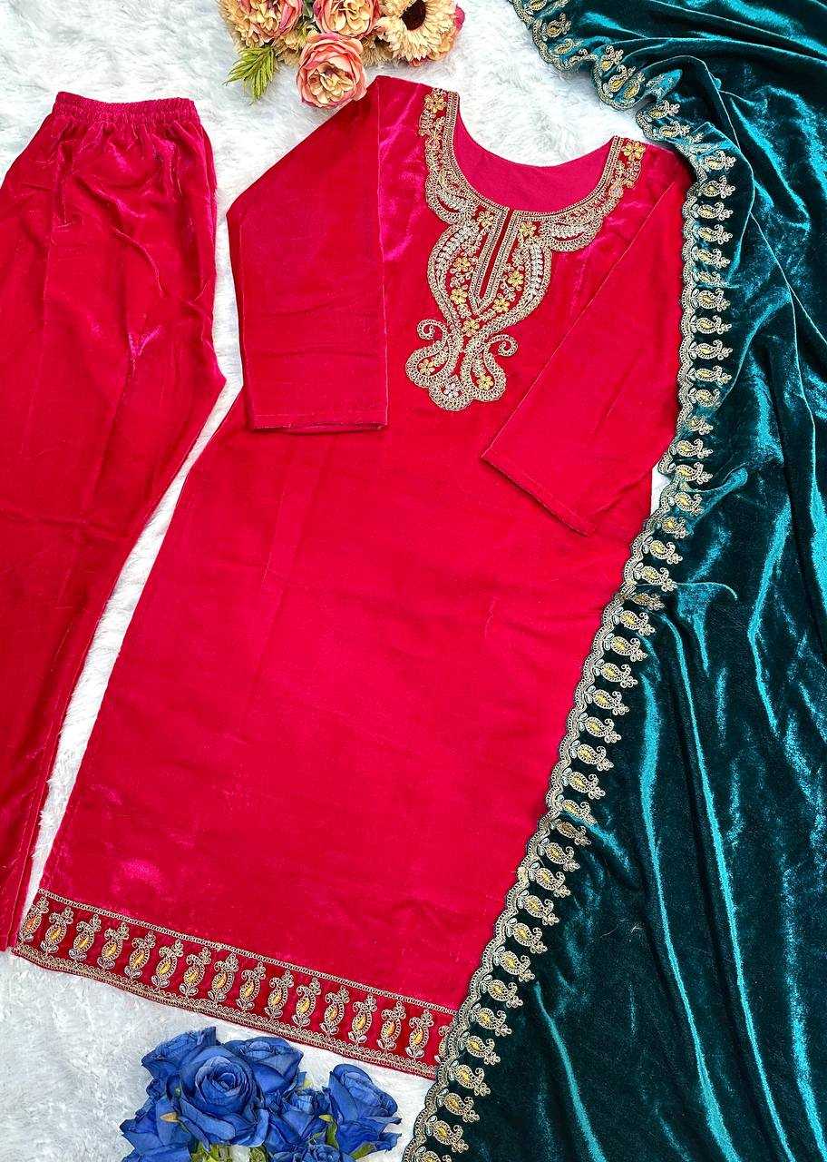 YNF VELEVT KESH147 234 SUITS & DRESSES WHOLESALE VELVET PARTY WEAR EMBROIDERY SUITS MANUFACTURE- Kapda Export