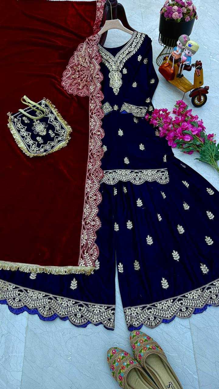 YNF VELVET KESH158 9001 SUITS & DRAESSES WHOLESALE EMBROIDEREY WEDDING SHARARA SALWAR VELVET SUITS MANUFACTURE- Kapda Export