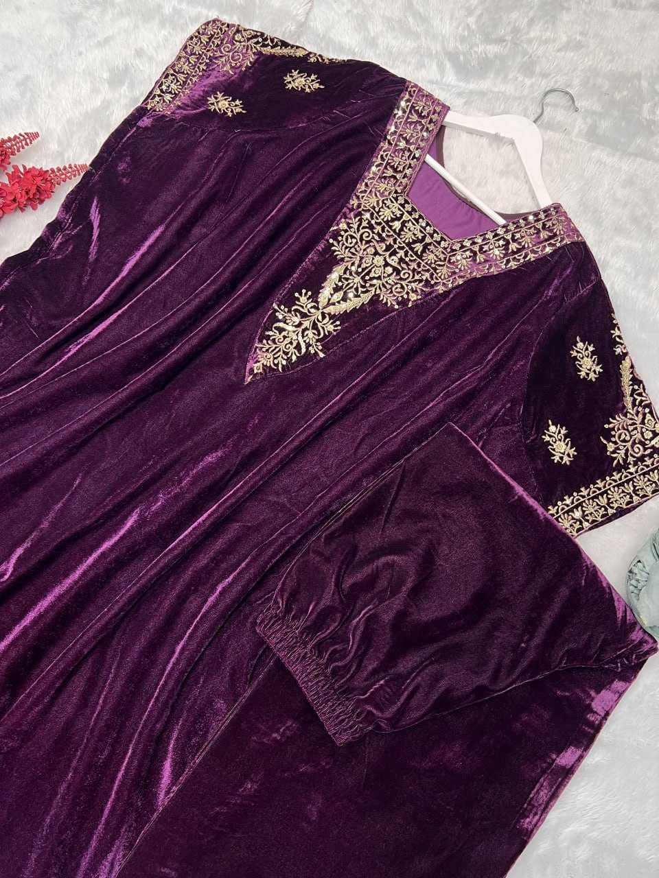 YNF VELVET KESH159 1314 KURTIS WHOLESALE EMBROIDERED PARTY WEAR KAFTAN KURTIS MANUFACTURER- Kapda Export