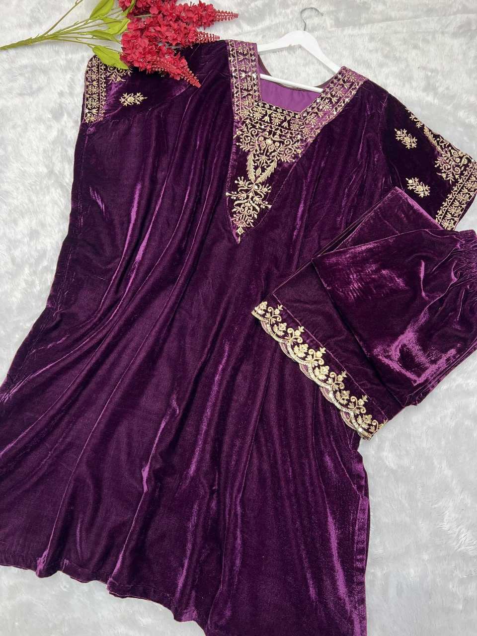 YNF VELVET KESH159 1314 KURTIS WHOLESALE EMBROIDERED PARTY WEAR KAFTAN KURTIS MANUFACTURER- Kapda Export