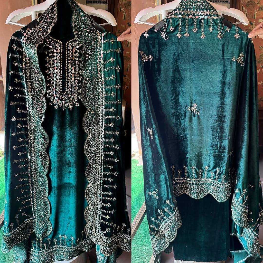 YNF VELVET RIN169 5793 SUITS & DRESSES WHOLESALE EMBROIDERY VELVET PARTY WEAR PAKISTANI MANUFACTURE- Kapda Export