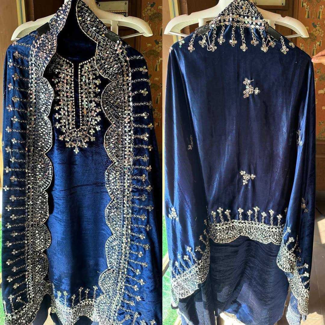 YNF VELVET RIN169 5793 SUITS & DRESSES WHOLESALE EMBROIDERY VELVET PARTY WEAR PAKISTANI MANUFACTURE- Kapda Export