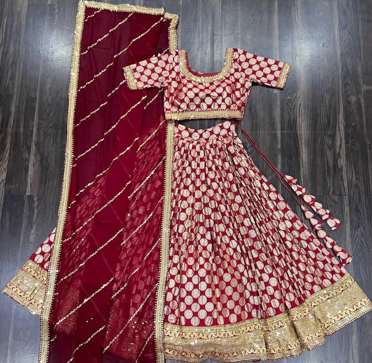 YNF VISCOSE KESH234 DSF015 LEHENGAS WHOLESALE RED TRADITIONAL WEDDING LEHENGAS MANUFACTURER- Kapda Export