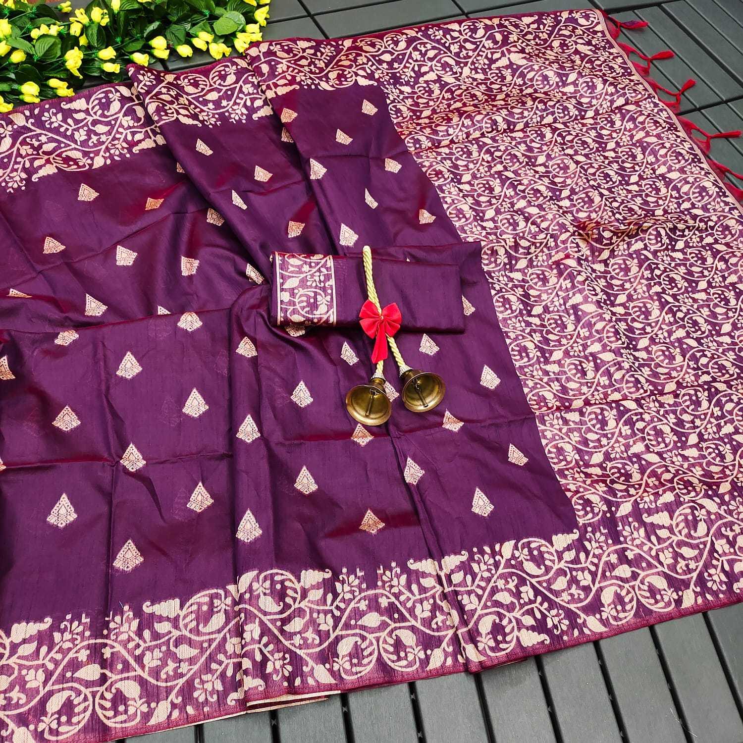 YNF BANGLORI SILK KESH165 RBN56 SILK SAREE WHOLESALE RAW SILK PRINTED FANCY SILK SAREE MANUFACTURER- Kapda Export