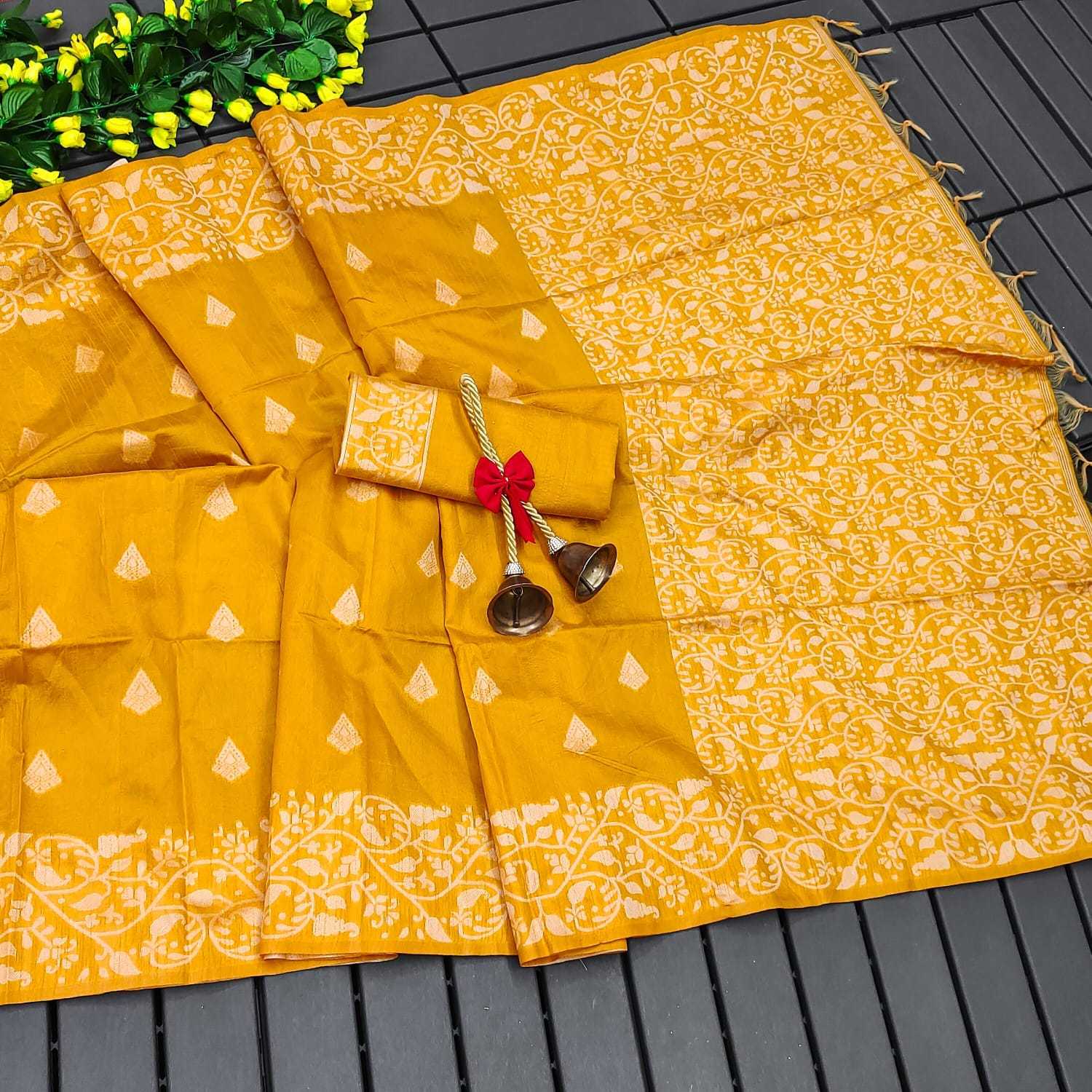 YNF BANGLORI SILK KESH165 RBN56 SILK SAREE WHOLESALE RAW SILK PRINTED FANCY SILK SAREE MANUFACTURER- Kapda Export