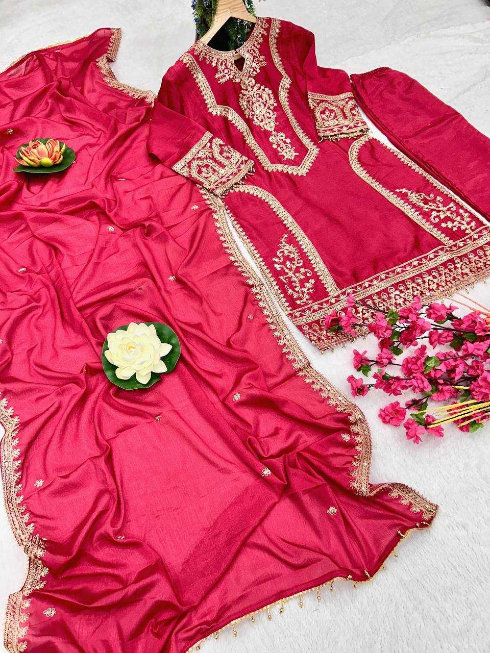 YNF CHINON SILK KESH399 3106 SUITS & DRESSES WHOLESALE SILK  EMBROIDERY DESIGNER SUITS MANUFACTURER- Kapda Export