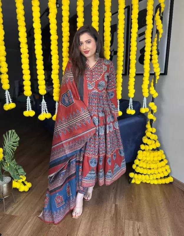 Ynf Cotton KESH354 GMR01 Kurti Wholesale Festive Kurtis Cotton Kurtis Block Print Kurtis Manufacturer- Kapda Export