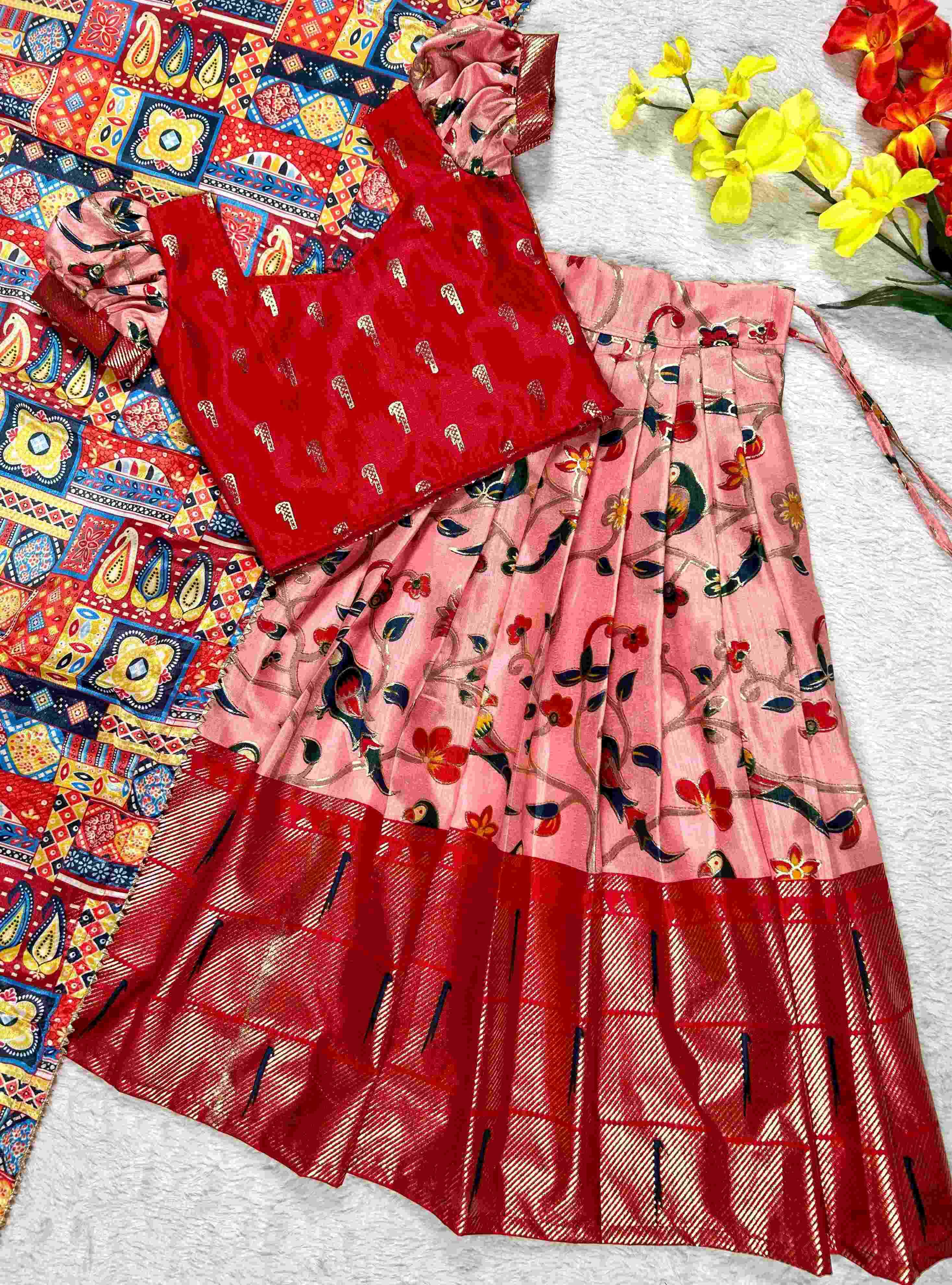 YNF DOLARIN115 REF03 KIDS WEAR  WHOLESALE KIDS KIDS CHOLI BABY GIRL LEHENGA MANUFACTURER- Kapda Export