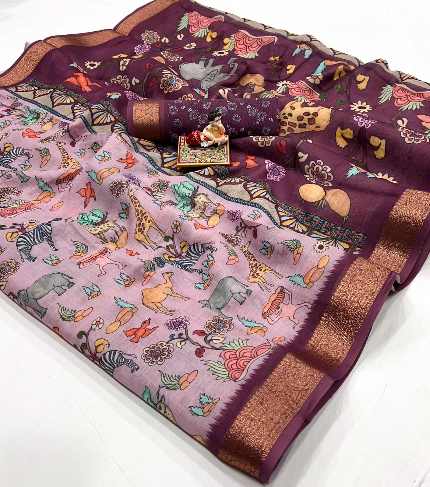 YNF LINEN COTTON KESH263 SBI25 SAREES WHOLESALE LINEN PRINTED ZARI BORDER SAREES MANUFACTURER- Kapda Export