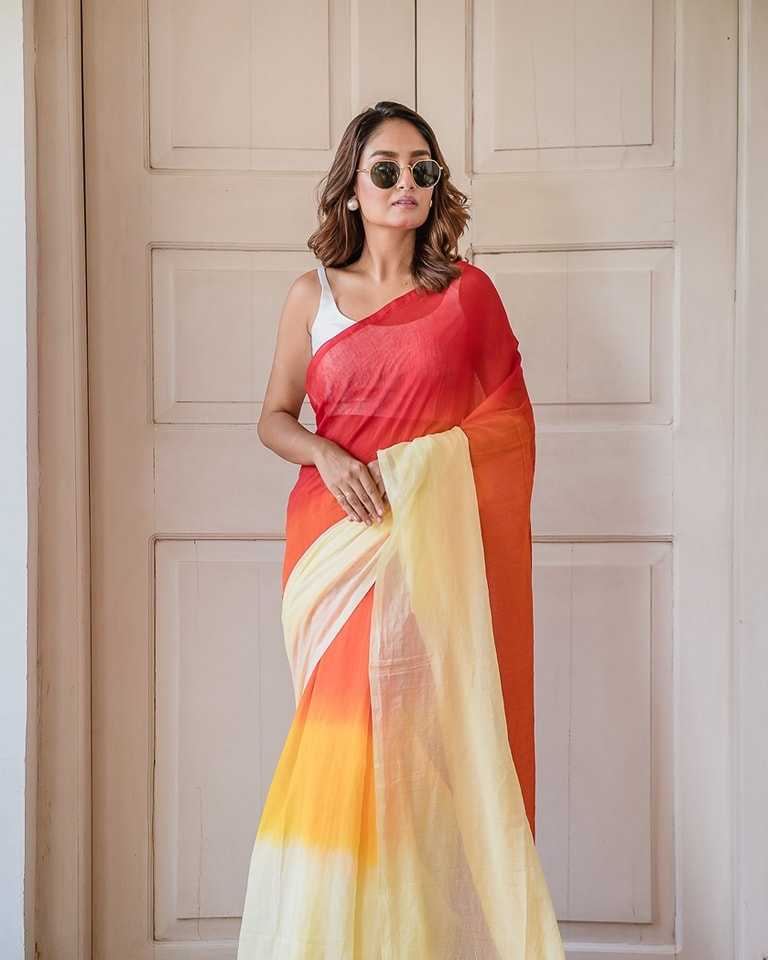 YNF LINEN KESH223 515 SAREE WHOLESALE LINEN PRINTED PLAIN SAREE MANUFACTURER- Kapda Export