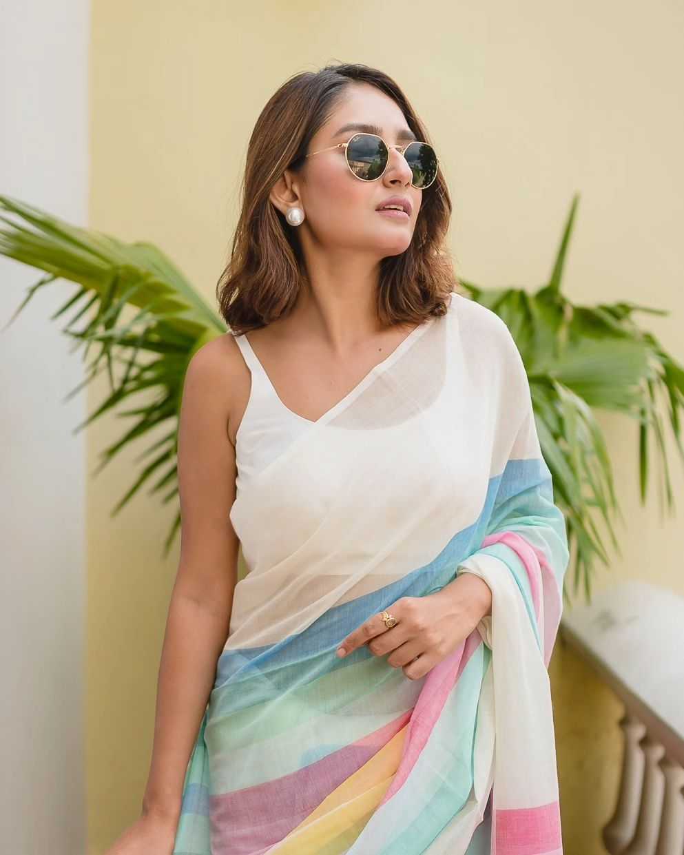 YNF LINEN KESH223 515 SAREE WHOLESALE LINEN PRINTED PLAIN SAREE MANUFACTURER- Kapda Export