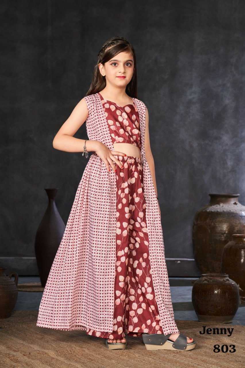 YNF MASLIN SILK RIN131 801 KIDS WEAR WHOLESALE SILK INDO WESTERN PARTY WEAR ETHNIC MANUFACTURER- Kapda Export