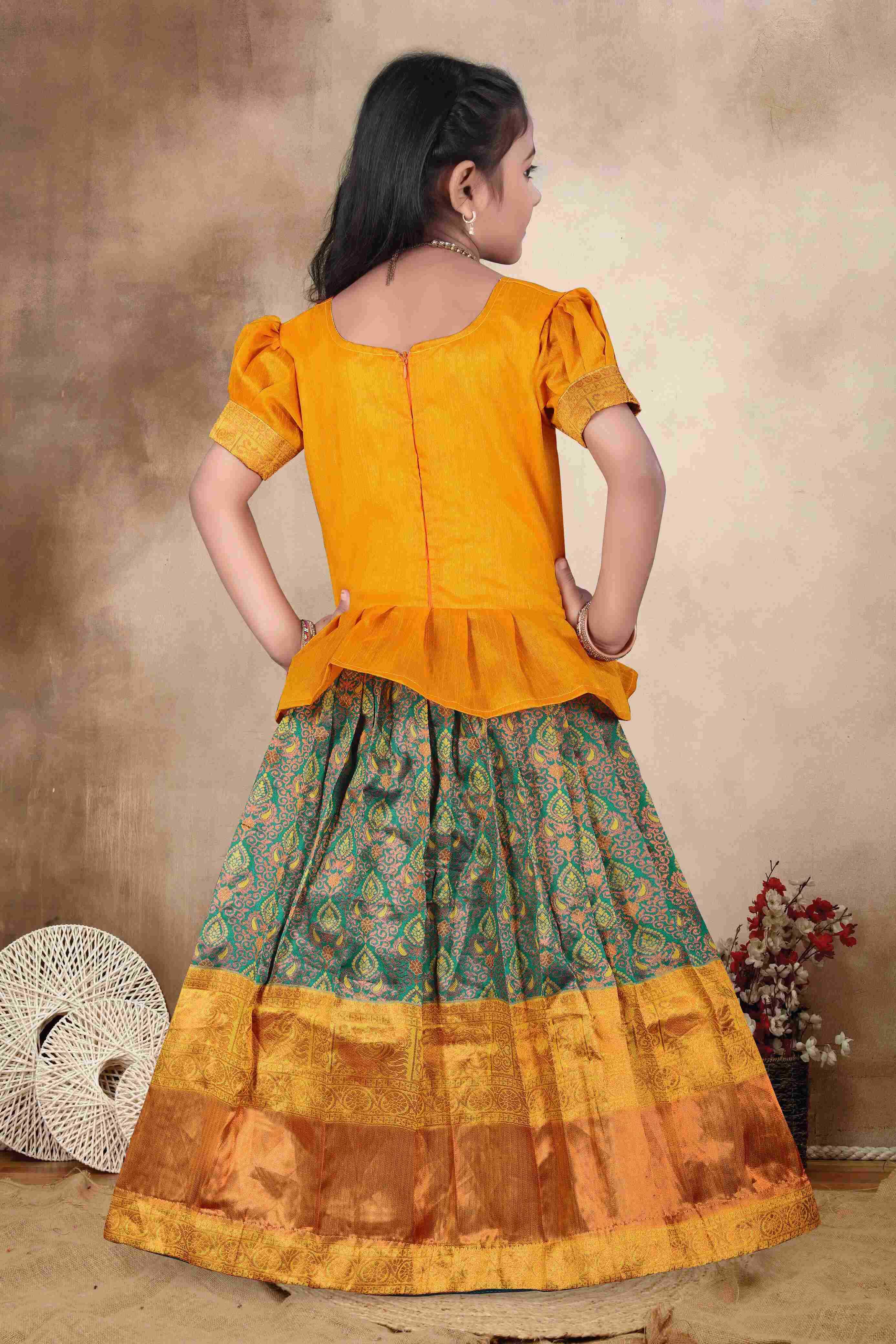 YNF PAITHANI SILKRIN115 REF01KIDS WEAR  WHOLESALE KIDS KIDS CHOLI BABY GIRL LEHENGA MANUFACTURER- Kapda Export