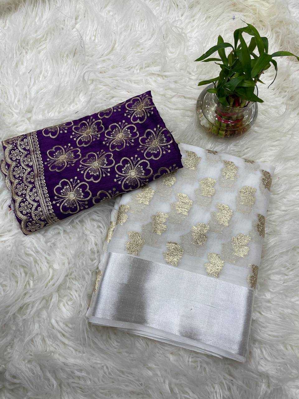 Ynf Georgette RIN124 Satin Rose Blouse Sarees Onam Sarees Festive Collections Wholesale Party Wear Sarees Georgette Sarees Viscose Saree Manufacturer- Kapda Export