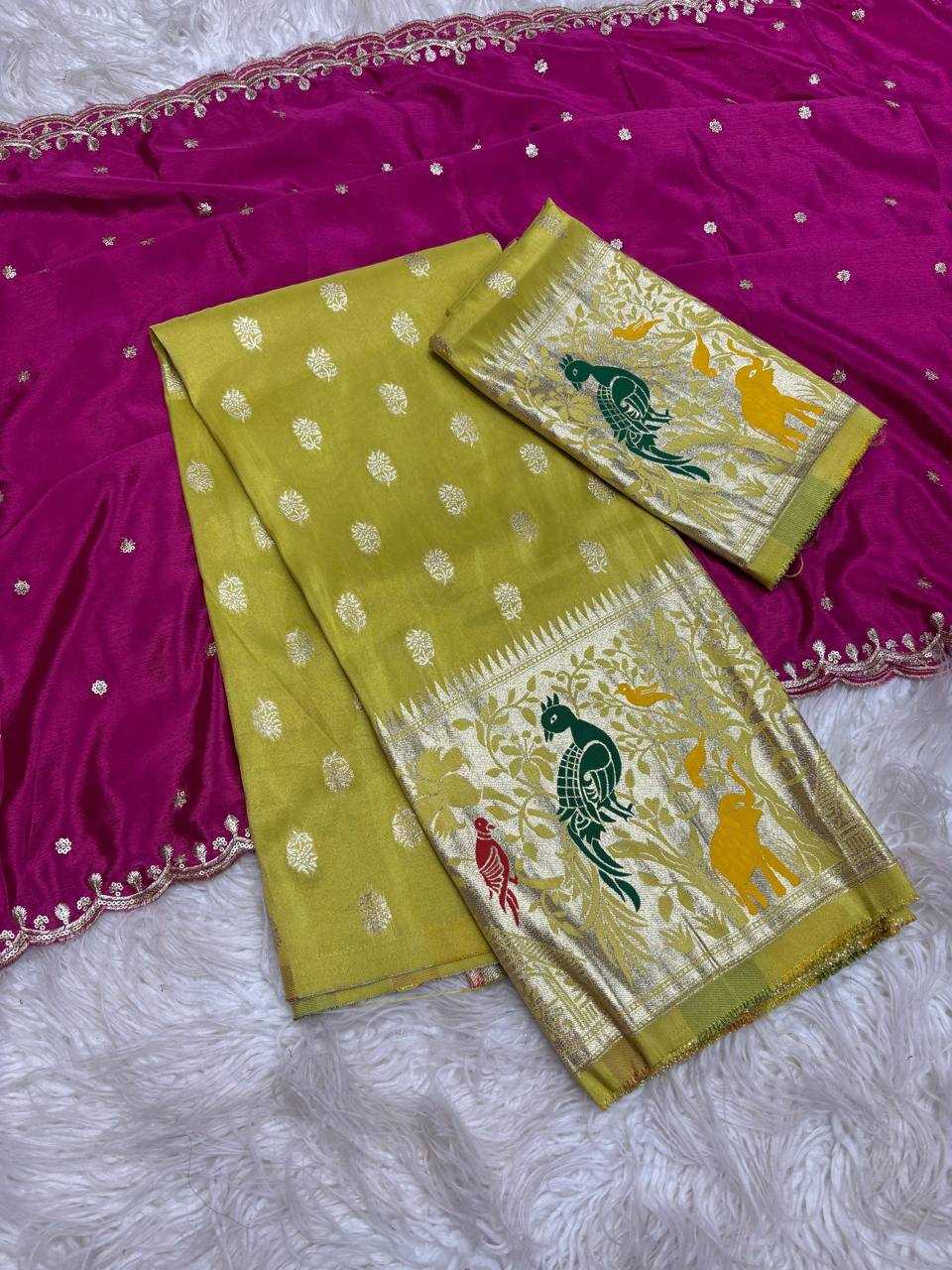 Ynf Jequard Silk RIN124 Ugadi Half saree collection Sarees Wedding Collections Wholesale Half Sarees Haldi Outfits Manufacturer- Kapda Export