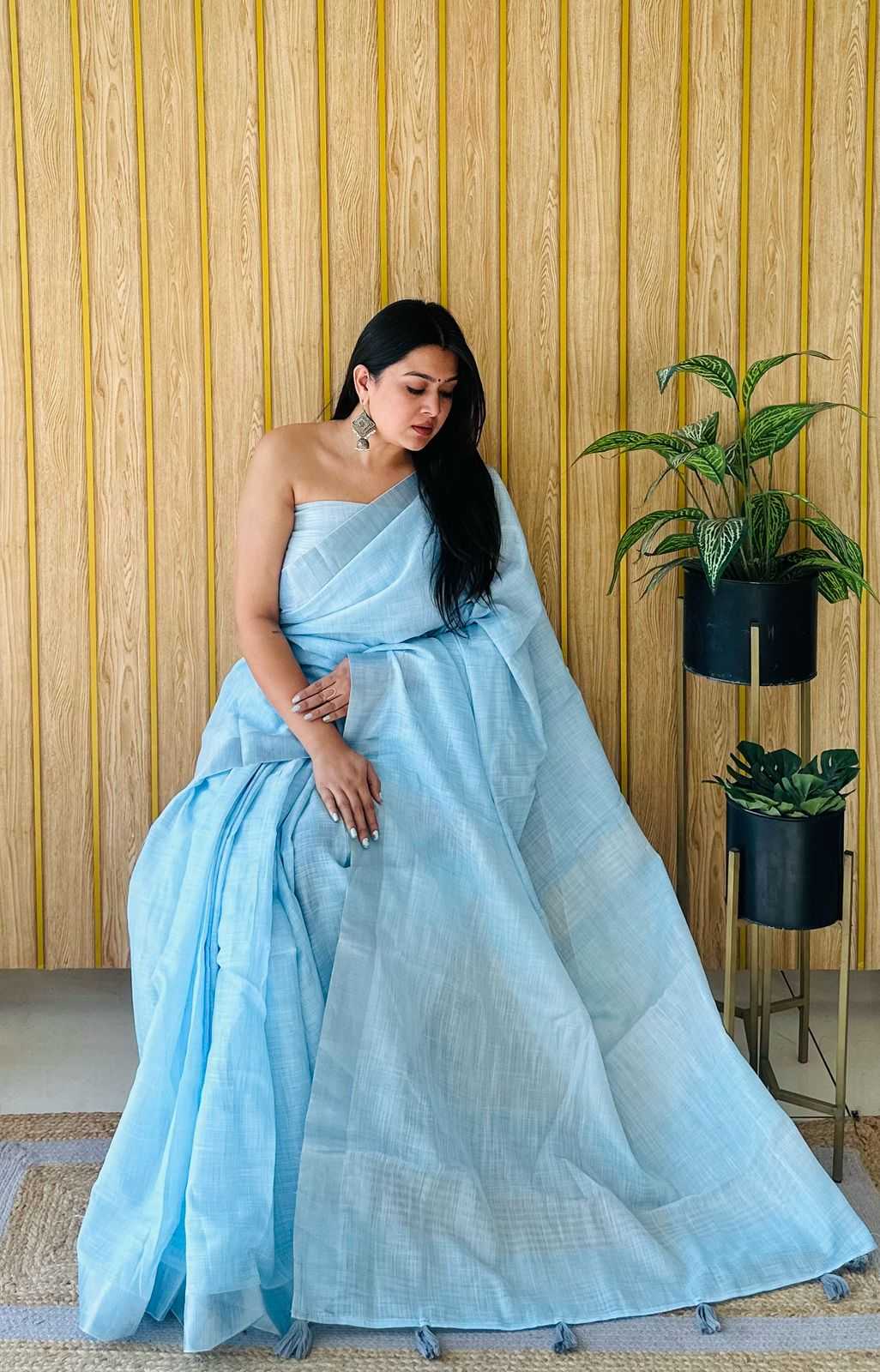 Ynf Cotton RIN183 GRIVA Sarees Rakhi Collections Festive Collections Wholesale Fancy Sarees Cotton Linen Sarees Casual Sarees Manufacturer- Kapda Export